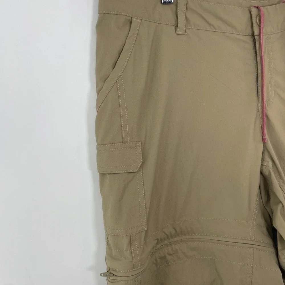 North Face Women's Convertible Pants Size 16 Beige‎ Hiking Drawstring Nylon
